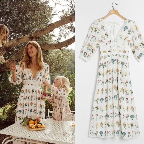 Anthropologie Dresses & Skirts - Anthropologie Carla Floral Embroidered Maxi Dress 10